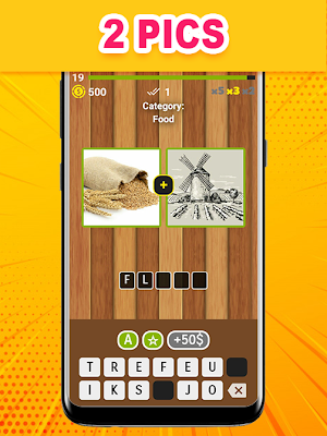 2 pics 1 word - logical word game Screenshot 0
