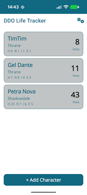 DDO Life Tracker Screenshot 0