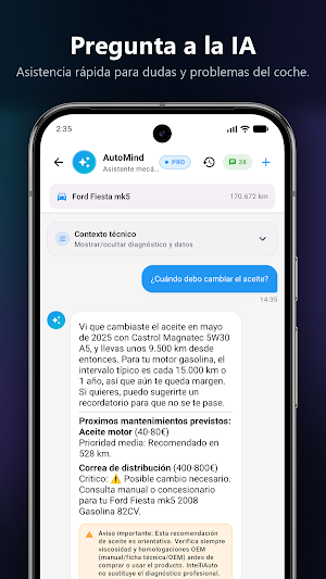 IntelliAuto: Mantenimiento Screenshot 2