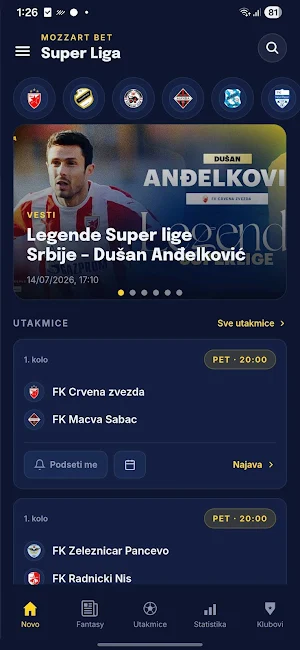 Super liga Srbije Screenshot 0