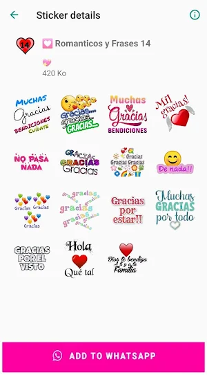 Stickers de Amor para WhatsApp Screenshot 0