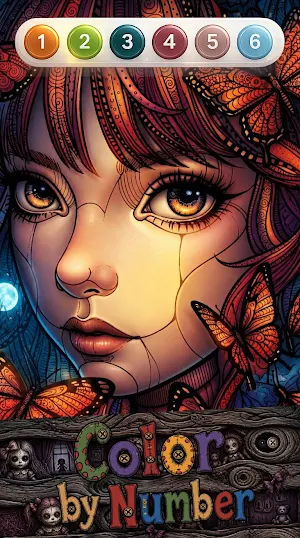 Creepy Doll Color by Number Screenshot 2
