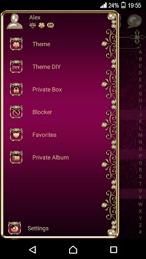 Virgin Mary Purple Go SMS theme Screenshot 1
