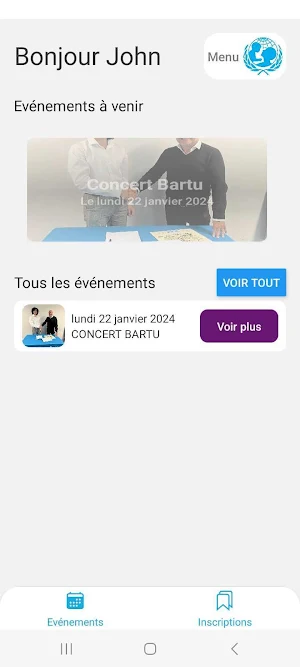 Unicef Events Screenshot 2