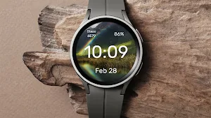 Rainbow in forest - Watch Face Screenshot 1