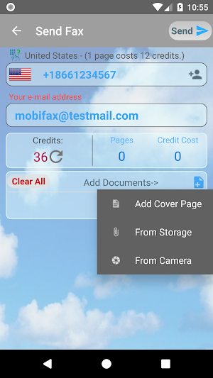 MobiFax - Quickly Send Fax from mobile phone Screenshot 2