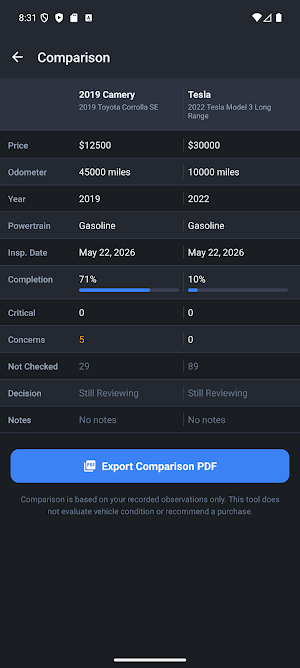 Used Car Check Pro Screenshot 2