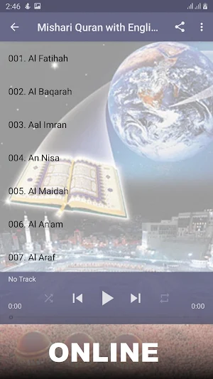 Quran with English translation free Mishary Rashid Screenshot 1