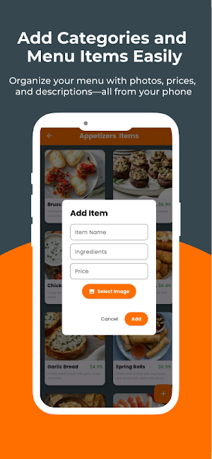 Online Menu Creator Screenshot 1