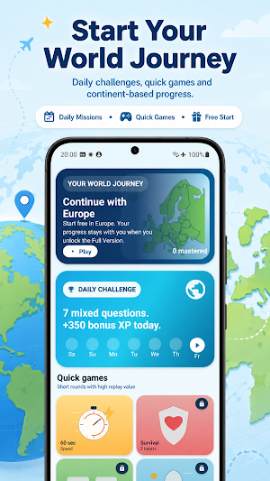GeoQuest World Geography Quiz Screenshot 0