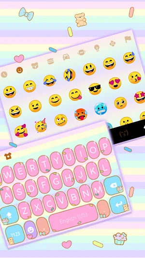Rainbow Sprinkle Keyboard Background Screenshot 2