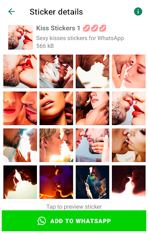 Kiss Stickers for WhatsApp Screenshot 0