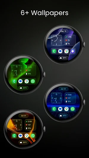 Aero Glass Analog Watch Face Screenshot 3