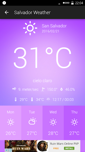 Salvador Weather Screenshot 2