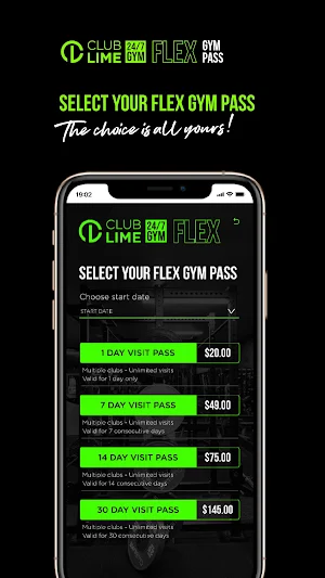 Club Lime Flex Gym Pass Screenshot 1