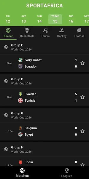 Sports Africa - Live Sports Screenshot 1