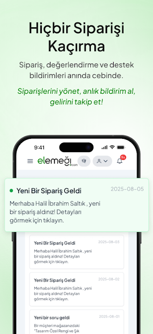 Elemeği Satıcı Paneli Screenshot 1