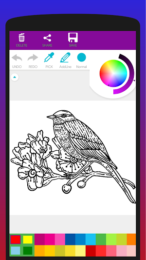 Colorful Birds Coloring Book Screenshot 2