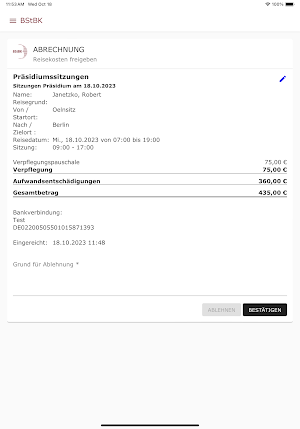 Reisekosten - BStBK Screenshot 3