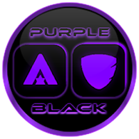 Flat Black and Purple IconPack