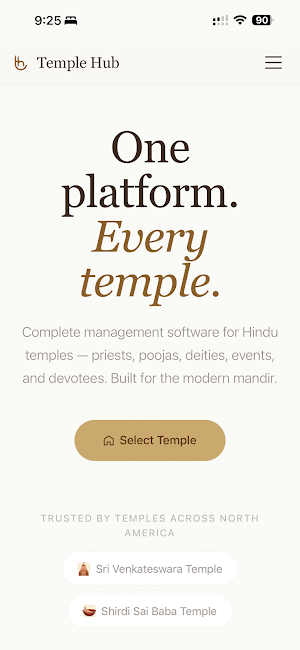 Temple hub Screenshot 1