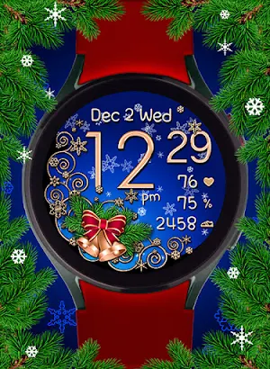 Snow Christmas Golden Watch Screenshot 0