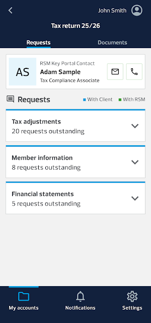 myRSM Screenshot 2