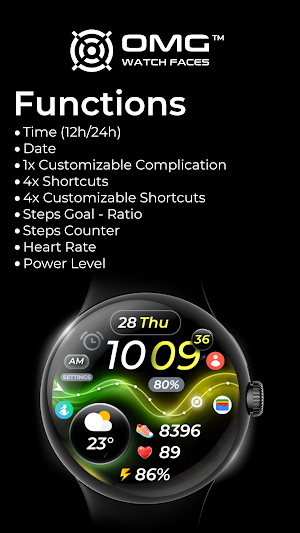OMG 61 - Digital Watch Face screenshot 5