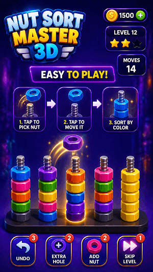 Nut Sort : Color Puzzle Screenshot 3