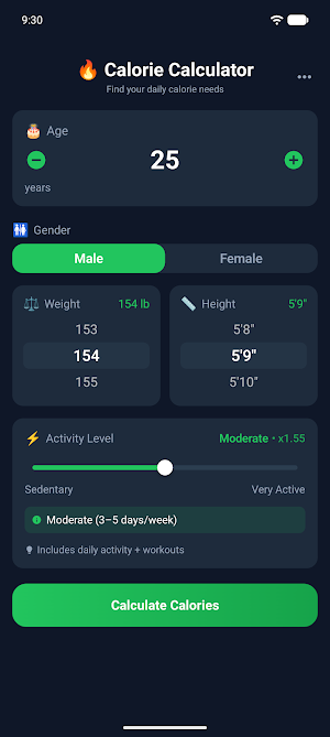 Calorie Calculator: TDEE Screenshot 0