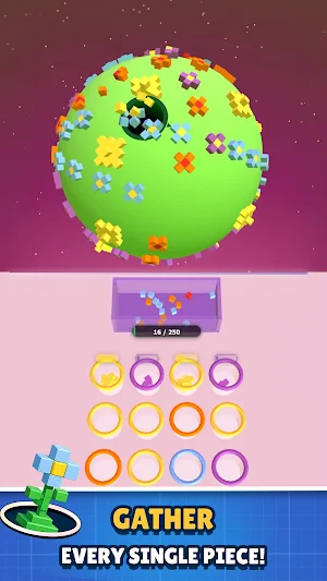 Voxel Galaxy: Color Hole Sort Screenshot 2