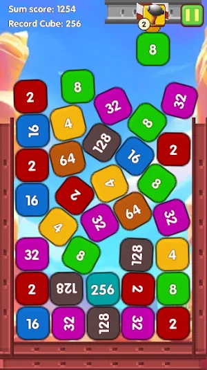 Funny Cubes:2048 - Puzzle Game Screenshot 1