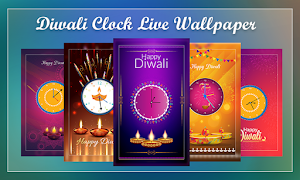 Diwali Clock Live Wallpaper Screenshot 0