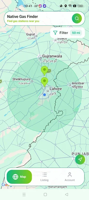 Native Gas Finder Screenshot 1