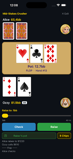 Alice and Friends Learn Poker Screenshot 0