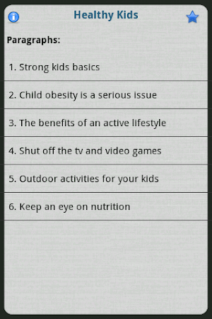 Healthy Kids Screenshot 1