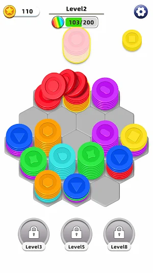 Hexa Coin Sort Screenshot 0