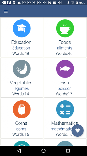 Word Book English to French Screenshot 0