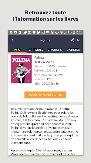 Babelio, le réseau social du livre et des lecteurs Screenshot 2