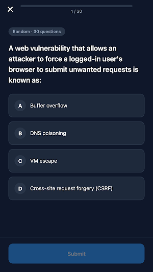 Security+ SY0-701 Practice Screenshot 2