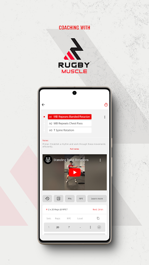 Rugby Muscle Training App Screenshot 3