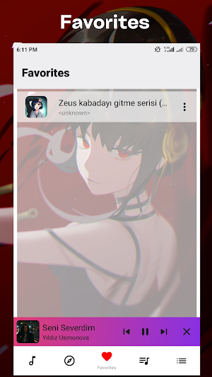 Anime Music Player Screenshot 1