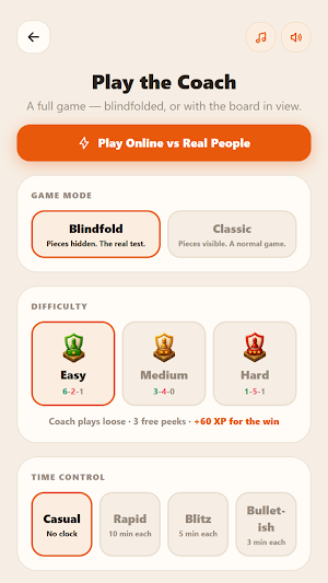 Blindfold Chess Pro - Trainer Screenshot 1