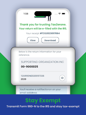 IRS Form 990-N (e-Postcard) Screenshot 2