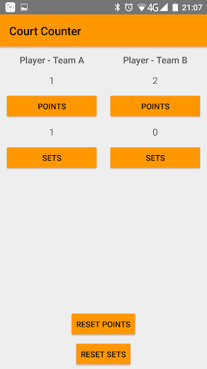 Score keeper app Court counter Screenshot 2