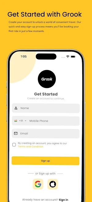 Grook: Request a ride Screenshot 2