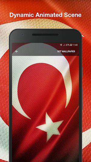3D Turkey Flag Live Wallpaper Screenshot 1