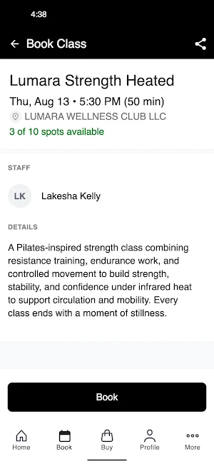 LUMARA WELLNESS CLUB Screenshot 2