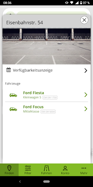 Grüne-Flotte-Carsharing Screenshot 3