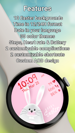 Easter Magic Premium Watchface Screenshot 1